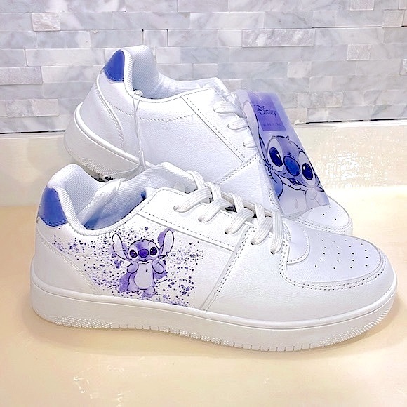 🆕 Disney Stitch Ltd Edition Periwinkle Paint Splatter Low-Top Sneakers - Picture 2 of 9